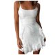 thumbnail image 1 of Vestido de fiesta con volantes estampado liso de mujer: manga corta, espalda descubierta, poliéster, tallas S-XL, estampado floral, perfecto para fiestas de verano/playa., 1 of 6