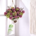 thumbnail image 6 of MAMOWEAR Artificial Flowers Chrysanthemum Ball Flowers Dahlia Fake Silk Flowers Bouquet with Long Stem for Wedding Parties Home Office Coffee House Floral Décor(Purple, 6PCS), 6 of 7
