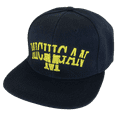 thumbnail image 2 of Michigan Split Font Snapback Baseball Cap (Navy), 2 of 3