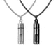 thumbnail image 1 of 2x Collar con Colgante de cineraria cineraria cineraria de material acero Inoxidable para Abrir , plata + negro Fernando colgante collar encantos, 1 of 8