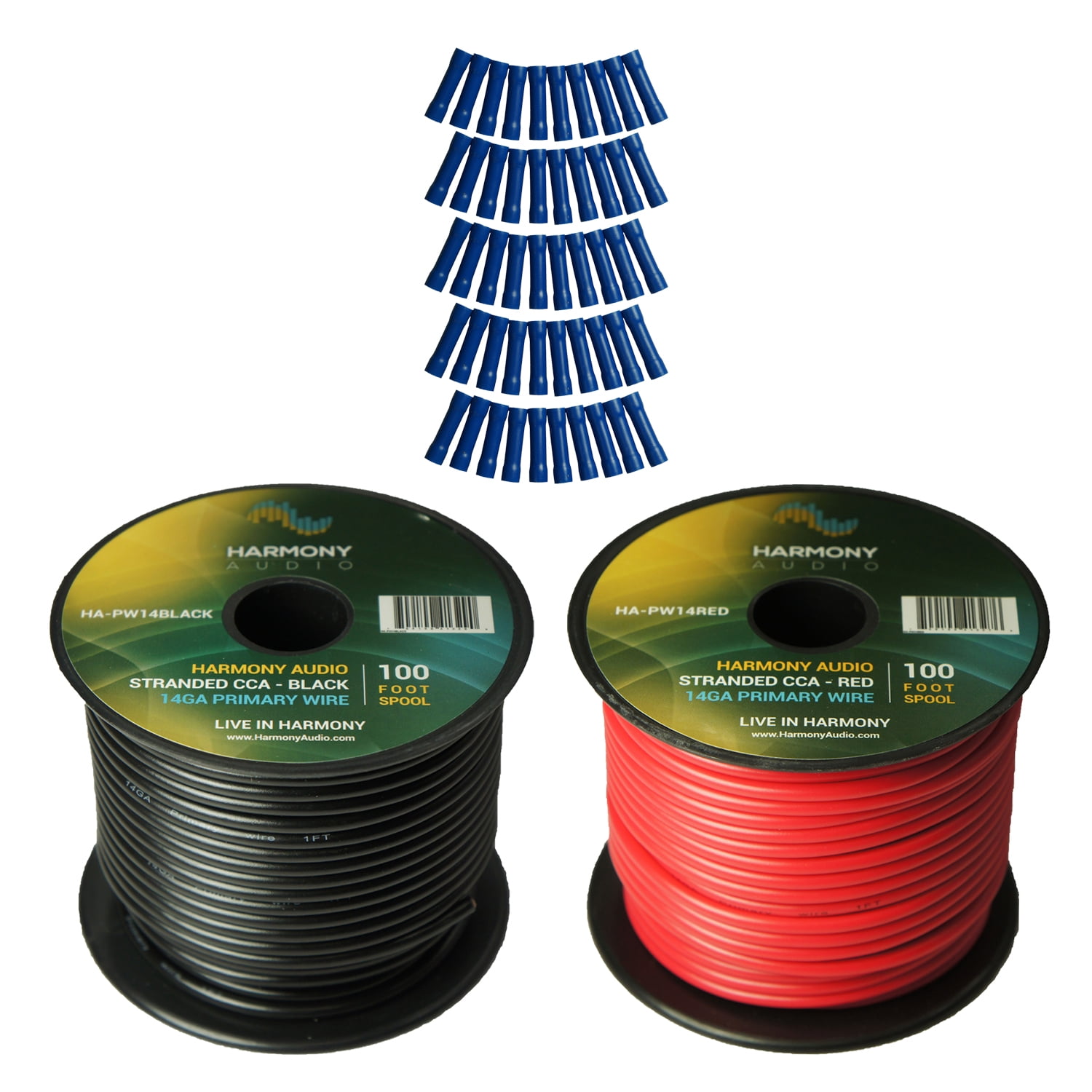 200 ft 14 Gauge AWG Primary 100' EACH RED & BLACK Remote Wire Lead Sky High 