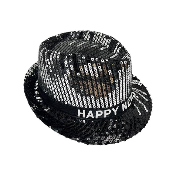 AWZXDE Chapeau à Paillettes Festif pour Femmes Style Jazz Seau pour Accessoires de Fête de la Veille de l'Année