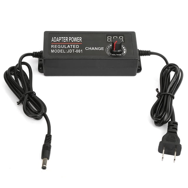 Adaptateur de Puissance Réglable 2.5A 72W DC 9V-24V Contrôleur de Vitesse d'Affichage Prise US