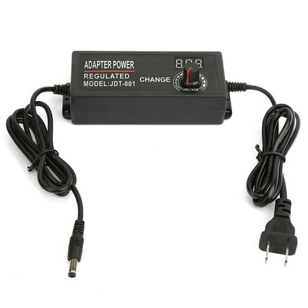 

2.5A 72W DC 9V-24V Adjustable Power Adapter Voltage Display Speed Controller US Plug