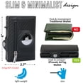 thumbnail image 2 of Xtravals RFID Blocking Genuine Minimalist Leather Airtags Wallets for men With Zipper pocket with 10 Slot Credit Cards, 2 of 7
