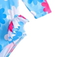 thumbnail image 5 of Eltusu Girls One-Piece Swimsuit, Quick Dry Long Sleeve Holiday Crew Neck Rashguard Suit Blue Size 1-2T, 5 of 6