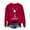 Rouge, variante sur GPOECD Chandail Léger à Manches Longues pour Femmes avec Imprimé de Noël, Col Rond, Décontracté, Confortable, Tissu Doux, Noir, G