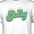 thumbnail image 2 of Teelocity Jolly Repeat Graphic T-Shirt (Large - Standard Fit, White Green Art), 2 of 4