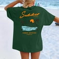 thumbnail image 2 of Xmyrz Oversized Tshirts For Women Casual Beach Graphic Summer Tees Baggy Aesthetic Short Sleeve Crew Neck Vacation Tops, 2 of 8
