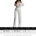 thumbnail image 2 of Trajes De 2 Piezas Trajes de 2 piezas para mujer, conjunto de pantalón de 2 piezas calado, traje de vacaciones Sexy ajustado Cgtredaw Blanco S para Mujer, 2 of 7