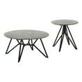 thumbnail image 1 of Hadi Ensemble Rond de 2 Pcs SmartTop Table Basse et Bout de Canapé en Ciment, 1 of 11