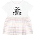 thumbnail image 3 of Inktastic Nana Papa Love Me Grandchild Girls Baby Dress, 3 of 5