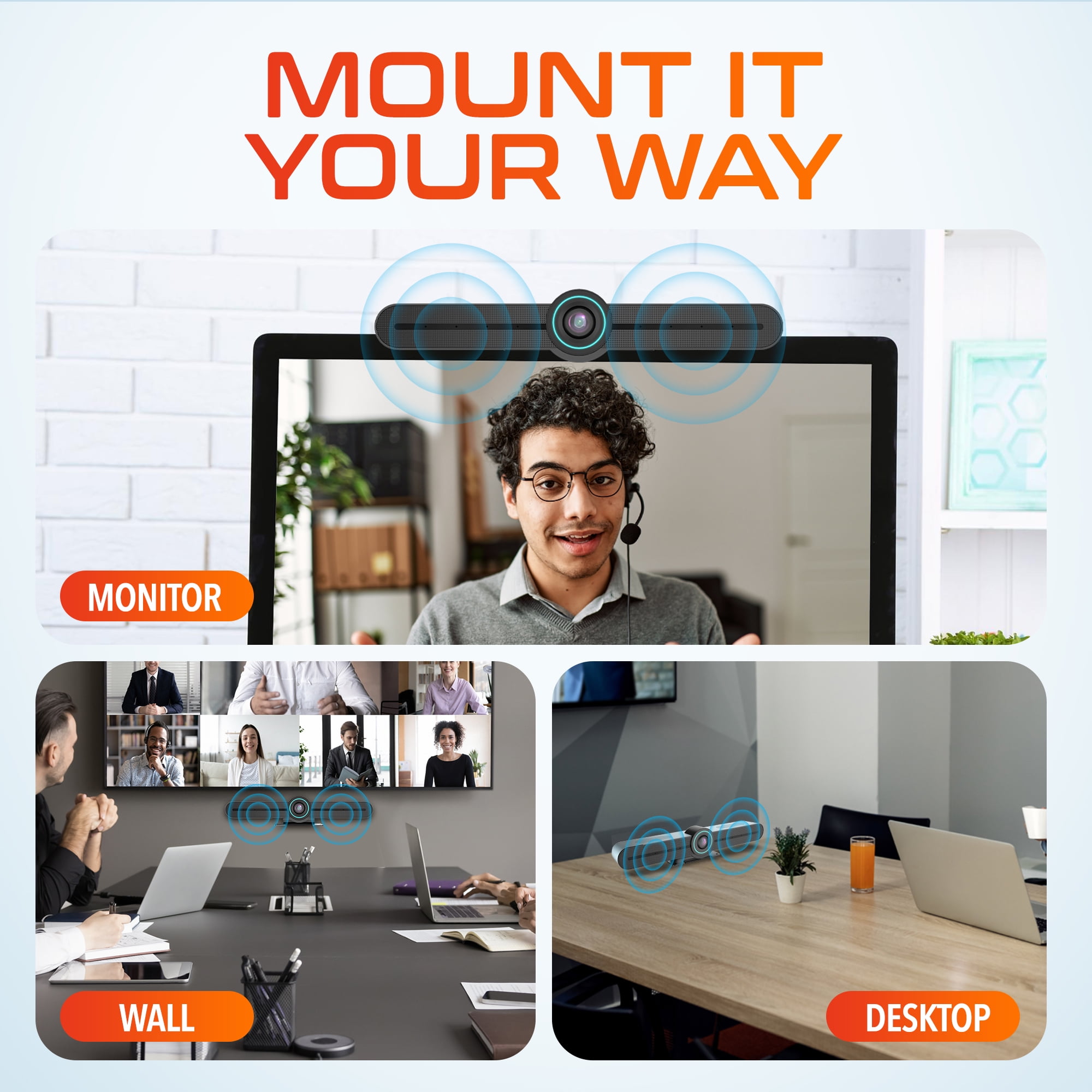Delton C75 PTZ Ultra HD 4K Webcam with AI Face Tracking & Picture Control, Dual Noise-Canceling Microphones, USB Web Camera with Multiple Ports, Compatible for PC, Laptop, & All Meeting Apps, Black