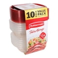thumbnail image 1 of Rubbermaid Ensemble de 10 Contenants de Rangement pour Aliments à Emporter, Rouge, 1 of 6