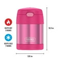 thumbnail image 2 of THERMOS FUNTAINER 10 Ounce Stainless Steel Vacuum Insulated Kids Food Jar with Folding Spoon, Pink, 2 of 8