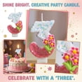 thumbnail image 3 of Goleeg Pink Flower Birthday Number Candles, Number 3 Candle - Cupcake Decorations, Pink Theme Candles, Flower Theme Party Decorations, Suitable for Party Celebrations, 3 of 6