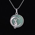 thumbnail image 1 of Collier pour Femmes Chat sur la Lune Pendentifs en Cristal Pendentifs Hardshell, 1 of 6