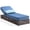 Blue, variant on Giantfurnni Patio Wicker Chaise Lounges Set of 2, Outdoor Cushioned Reclining Lounger Chairs with Adjustable Backrest for Poolside Porch Deck, Beige
