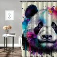 thumbnail image 2 of Orinice Panda Bathroom Decor Set Colorful Luxurious Graphic Print Polyester Fabric Fashion with Hooks Shower Curtain 100% Waterproof for Bathroom Washable Shower Curtain 36x72, 2 of 7
