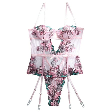 

Lingerie For Women Underwear Embroidered Lace Tight-Fitting One-Piece Lingerie