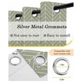 thumbnail image 5 of Sage Green Geometric Blackout Curtains for Bedroom - 84 Inch Long Light Blocking 2 Panels Set, Minimalism Solid Color Striped Lines Thermal Living Room Drapes Grommet Window Curtains 52"x84", 5 of 8