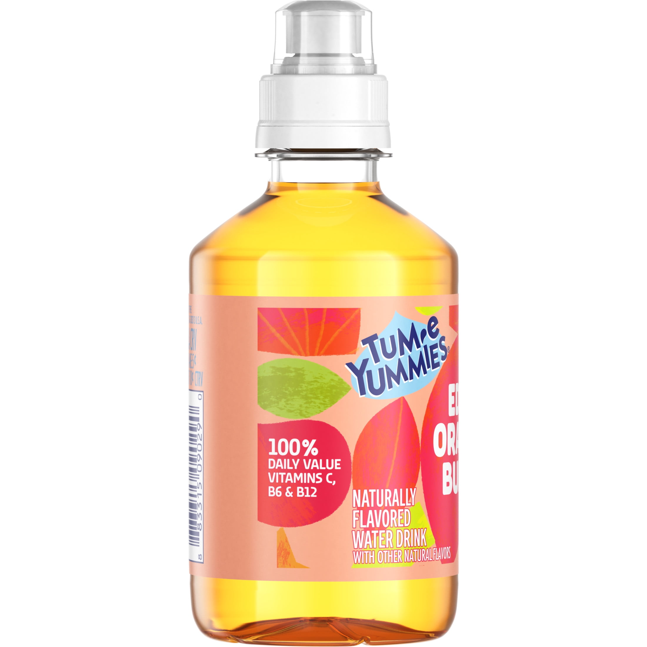 Tum-E Yummies Edgy Orange Burst Flavored Water Drink Bottle, 10.1