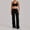Black, variant on SKQIT Womens Workout Sets 2 Piece Yoga Outfits Racerback Tank Top High Waist Flare Leggings Gym Sets