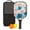 Black-2, variant on Pickleball Paddles Set Of 1, Fiberglass Surface, Spring Flowers Floral Print, 1 Paddle, 2 Balls & Bag