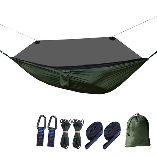 Hamaca con hamaca de mosquitero colgando tienda de campaña con mosquitos de sombrilla para mochileros actividades de patio de viaje Monstrate OD003594-00B