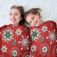thumbnail image 5 of Red Christmas Snowflake Pattern Round Blanket,Comfortable Soft Flannel Throw Blanket,All Season,Warm Lightweight Blankets for Sofa Bed Couch Living Room Chair 47"x47", 5 of 5