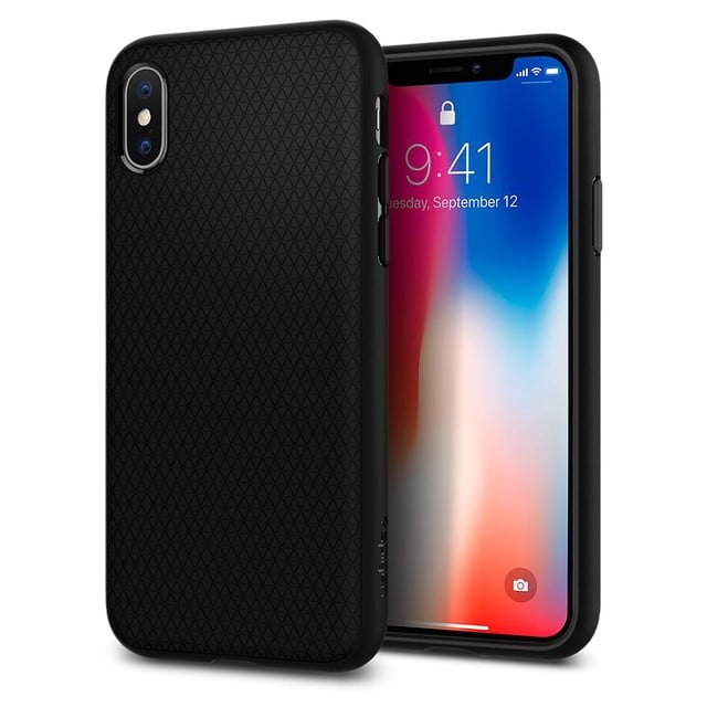Funda Liquid air Spigen para iPhone x | xs Matte black Spiggen original