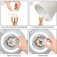 thumbnail image 4 of Haitral Vintage Gold Nightstand Lamp with Marble Base Set of 2, 4 of 8