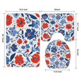 thumbnail image 3 of Pioneer Flower Floral Print Pattern Bathroom Rugs Sets 3 Piece,Toilet Cover Set,Absorbent Non Slip Bathroom Mats Sets with U-Shaped Contour Rug Toilet Rug Set, 3 of 5