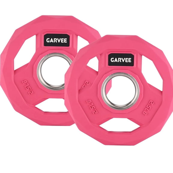 Studyset 2-In-1 Cast Iron Rubber Coated Color-Coded Weight Plates–2.5LB,5LB,10LB,25LB,35LB,45LB Options | Single,Pair & Full Sets for Strength Training,Weightlifting,for Home Gym