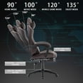 thumbnail image 4 of OHAHO Gaming Chair Computer Chair with Footrest and Lumbar Support, Height Adjustable Game Chair with 360° Swivel Seat and Headrest and for Office or Gaming (Brown), 4 of 7
