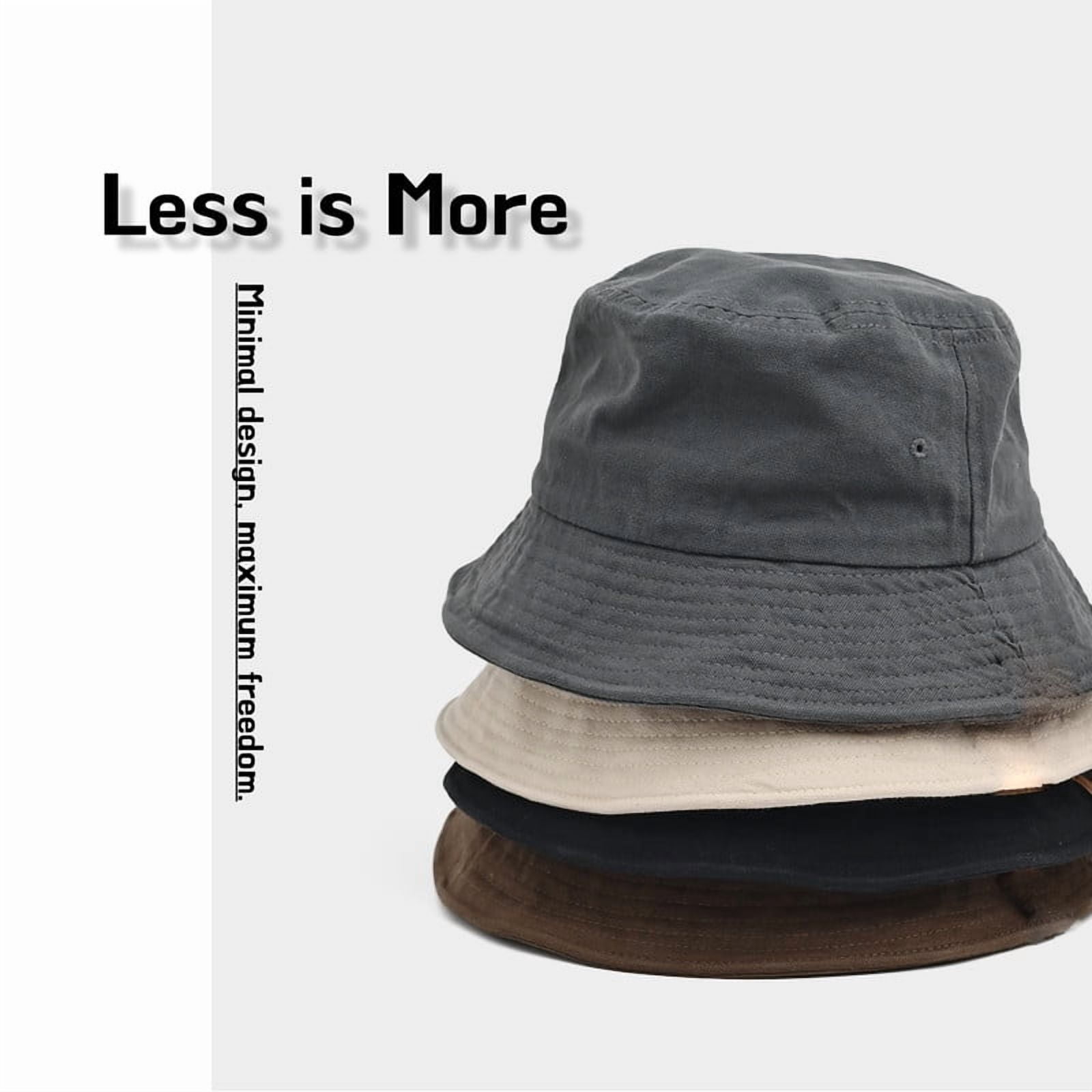 NevEND 2-Pack Cotton Bucket Hat, Foldable Sun Hat, UV 
