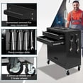 thumbnail image 2 of Dawmilon 8-Drawer Rolling Tool Chest with Wheels, Detachable Metal Tool Storage Cabinet, Lockable Garage Tool Cart, Black, 2 of 7