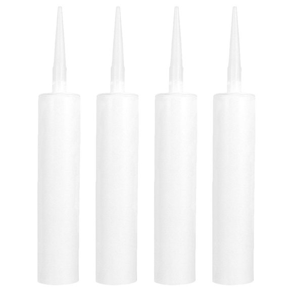 Minkissy 4Pcs Reusable Caulking Tube Plastic White Mixing Colors Home Improvement