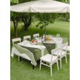 thumbnail image 5 of Outdoor Tablecloth with Umbrella Hole, Sage Green Stripes Spillproof Waterproof Outdoor Table Cover, Retro Farmhouse Abstract Ripple Patio Tablecloths for Party Picnic Camping, Rectangle 54"x80", 5 of 9