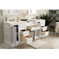 thumbnail image 2 of James Martin Furniture 825-V82-BW-DU-EMR 82 in. De Soto Double Vanity Set, Bright White with Makeup Table & 3 cm Eternal Marfil Quartz Top, 2 of 4