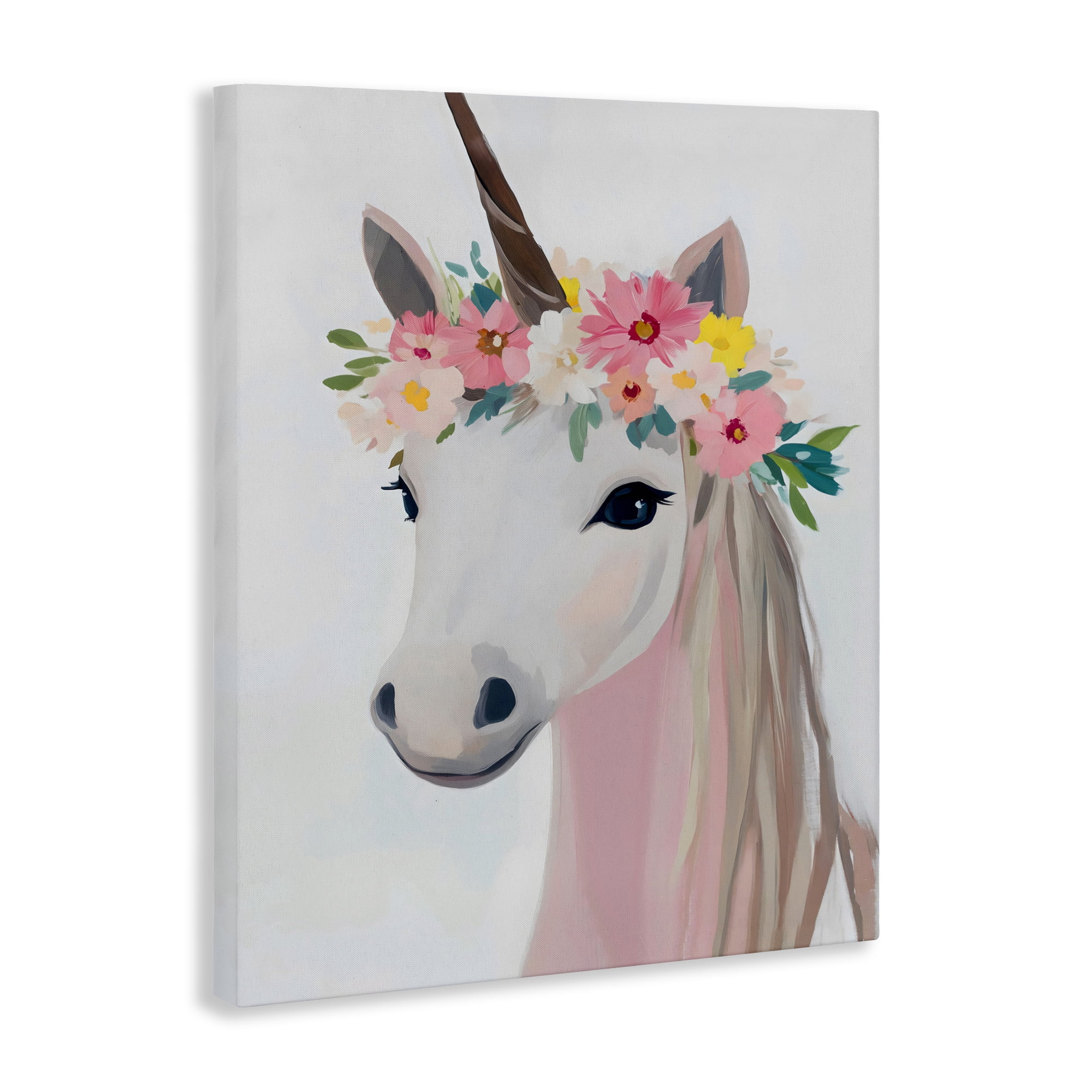 Stupell Industries Flower Crown Unicorn Canvas Wall Art, design by The Prints Vibe