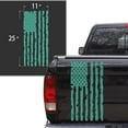 thumbnail image 2 of Distressed American Flag Truck Tailgate Vinyl Decal Compatible with Most Pickup Trucks USA Sticker Pickup Truck Car Sticker Rear Graphic (11" x 25", Mint), 2 of 8