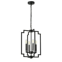 Matte Black Kitchen Island Pendant Lighting Industrial Hanging Light Fixture with Adjustable Chain for Dining Room - 13.9 IN