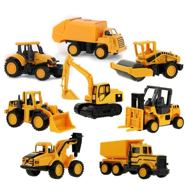 Toy Car 1:64 Mini Alloy Engineering Car Tractor Toy Dump Truck Car Model Classic Kids Toys zhangmengya LED