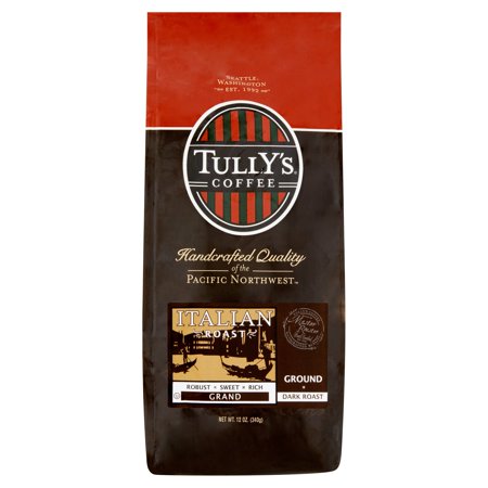 Tully's Coffee Italian Ground Dark Roast, 12 oz