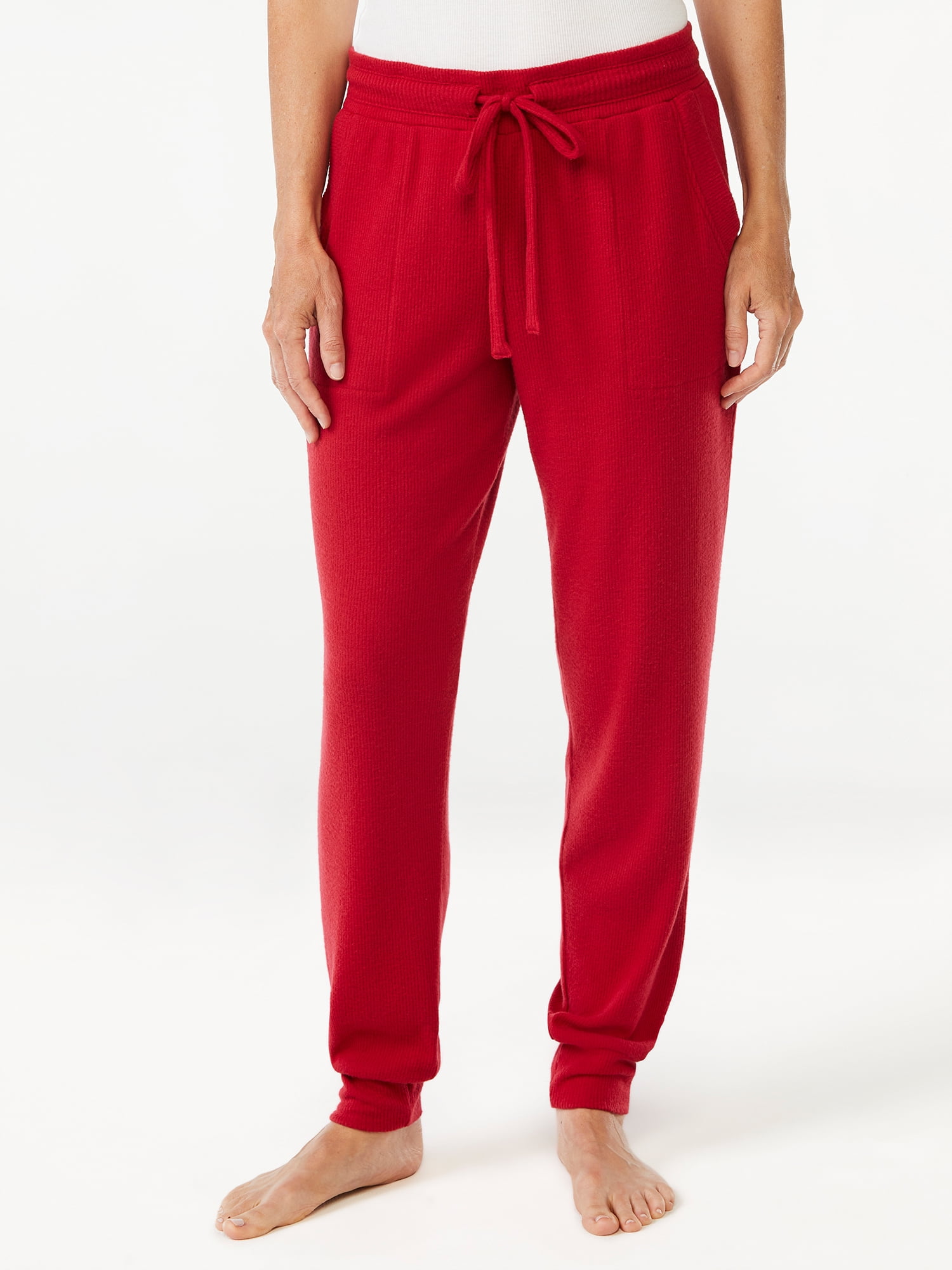 Joyspun Women's Hacci Knit Sleep Joggers, Sizes S to 3X