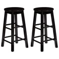 thumbnail image 3 of PJ Wood Classic Round Seat 29" Kitchen Counter Stools, Black (Set of 4), 3 of 6