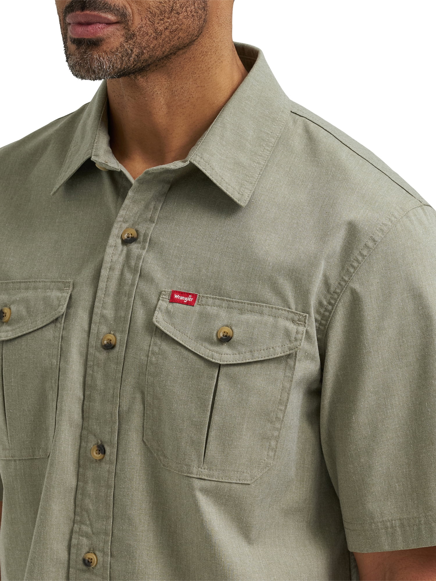 Wrangler® Men's Relaxed Stretch Short Sleeve Shirt, Sizes S-5XL
