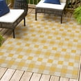 thumbnail image 4 of JONATHAN Y  Biot Traditional Geometric Bold Gingham Black/Cream Indoor/Outdoor Area Rug 5 X 8 - Yellow/Cream, 4 of 5