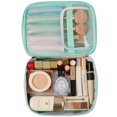 thumbnail image 5 of Gradient Preppy Makeup Bag Small Travel Cosmetic Bags for Women Girls Zipper Pouch Toiletry Bag Organizer Waterproof Cute (Rainbow Green), 5 of 8